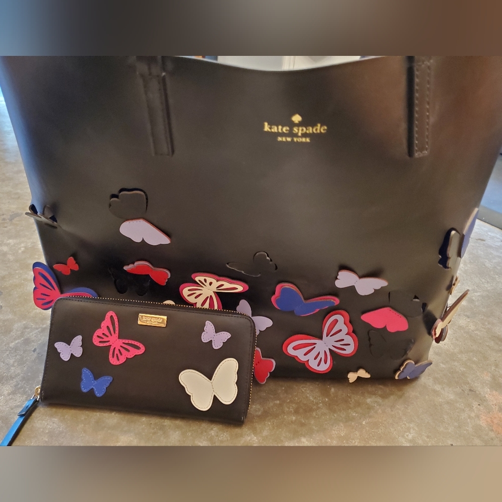 Kate Spade show your true colors len butterfly tote